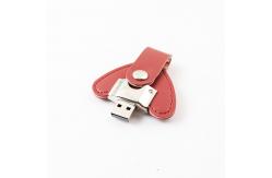China OEM Leather USB Drive With Encryption Customized Color supplier