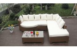 China Home Lounge Sofa With Pillow , Synthetic Rattan Sleeper Sofa Bed supplier