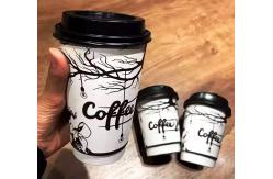 China 630cc 22Oz Ddouble Layer Paper Cup PE Coated Disposable Coffee Cups TUV supplier