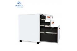 China Office Three Drawers Lockable Metal Filing Cabinet With 4 Casters supplier