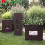 Custom Outdoor Garden Flower Pot Planters Large Metal for sale