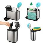 Sustainable Steel Kitchen Sink Caddy Organizer With Knife Block And Holder