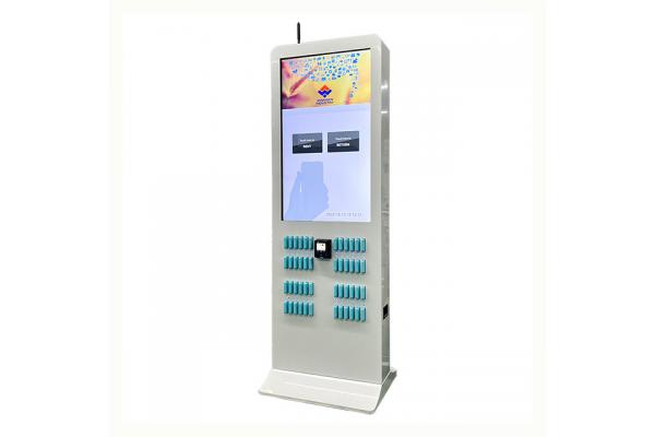 Rental Stackable Shared Power Bank Station With Wifi Mobile App And Advertising Screen