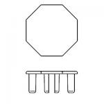 S132 Plastic End Cap of 8 way extrusion,Octanorm Similar Drawing  Connector Bar for Exhibition Booth for sale
