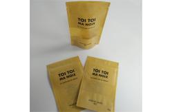 China 120mic Brown Biodegradable Kraft Paper Bag MOPP With Window supplier