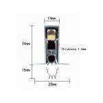 Dust Prevention Automatic Door Bottom Seals Concealed / Non Visible With Side Edge
