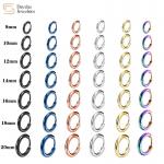 Titanium Steel Round Small Hoop Earrings Hip Hop Circle Jewelry for sale