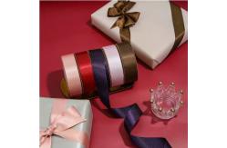 China High Tenacity Polyester Satin Ribbon Gift Box Packing Custom Printed Logo Glitter supplier