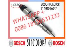 China fast dispatch fuel injector '0445120053 51 10100 6047 for MAN truck supplier