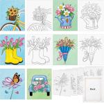 8x10 Inches Flowers Pre Printed Canvas Kits For Home Decoration Painting for sale