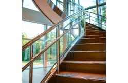 China Elegant Stainless Steel Handrails with 870mm Balustrade Height for Glass Staircases supplier
