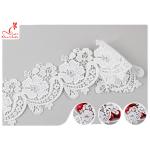 6CM Fancy Water Soluble Chemical Lace Trim With Heavy Embroidery SGS Verified