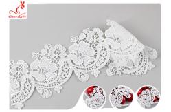 China 6CM Fancy Water Soluble Chemical Lace Trim With Heavy Embroidery SGS Verified supplier