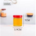 Factory wholesale Glass Type C 100ml To 750ml Empty Food Honey Jars With Lid for sale