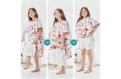China Microfiber Childrens Hooded Beach Towels Womens Beach Poncho supplier