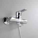 Single Handle Brass Bathroom Shower Faucets Modern Bathtub Shower Mixer Wall Mounted for sale