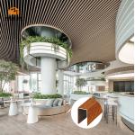 Decoration Wood Grain Finish Beam Office Aluminum Baffle Ceiling Aluminium Linear Ceiling for sale