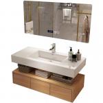 120cm-180cm Solid Wood Bathroom Vanity Artificial Stone Wash Basin Cabinet Set