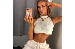 China Round Neck Hollow Halter Sleeveless Knit Crop Top supplier