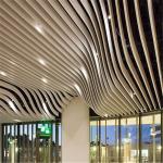 Wood Grain Color Aluminum Wave Baffle Blade 3mm For Walls And Ceilings for sale