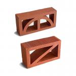Terracotta Red Hollow Clay Brick Rectangular Decorative Blocks For Garden Wall Heat Insulation 800 Centigrade Affordable for sale