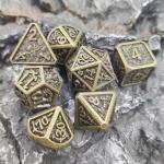 Board Game Card Rpg Dice Light Weight Unique Metal Dice Set Cuprum for sale