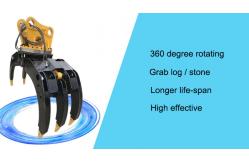 China 360 Degree Rotation Angle Hydraulic Rotating Grapple for Material Handling supplier
