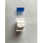 CAT3 Rj45 Keystone Jack White Rj11 Modular Jack UTP Gold Plating With Dust Cap for sale