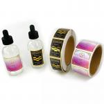Deluxe Gold Foil Self Adhesive Sticker Cosmetic Label For Glass Drip Bottle for sale