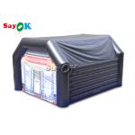 Outdoor Party Tent Customized Black 0.4mm PVC Inflatable Dome Tent For Events for sale