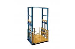 China Double Mast Goods Lift Hydraulic Warehouse Cargo Lift Double Guide Rail 7m supplier