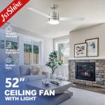 Modern Design High Airflow Ceiling Fan With Light And MDF Blades In OEM Colors for sale