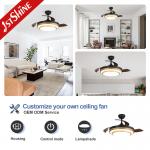 42'' Retractable Ceiling Fan With Dimmable LED Light Amd DC Motor