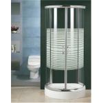 Transparent White Stripes ABS Tray  Shower Room Enclosure Tempered Glass for sale