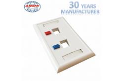 China Telecommunication 2 Port Faceplate Prevent Dust High Strength Resistance supplier