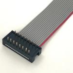 DIP Plug Grey Flat Cable Assembly 16 Pin Ribbon Cable UL2651 28awg 2.54mm Pitch for sale