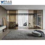 China Perfect System Ultra Slim Panel Edge Interior Sliding Partition Door For Space Dividing for sale
