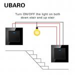 82Type FR Standard Wall Light Cross Switch 250V 10A 2000W 1 Gang 2 Way Push Switch Suitable Round Installation Box for sale