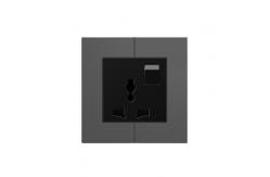 China Universal 13A Plug Socket 3 Round Holes Aluminum Material Frame supplier