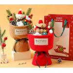Christmas Plush Bear Flower Bouquet - Cute Gift for Her, Best Friend Holiday Present for sale