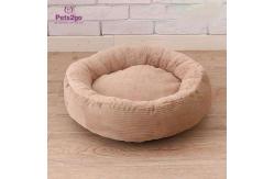 China OEM donut shaped Faux Fur Comfy Calming Dog Bed supplier