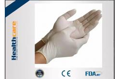 China 5 Mil Disposable Medical Latex Gloves White Smooth Surface FDA Approved supplier