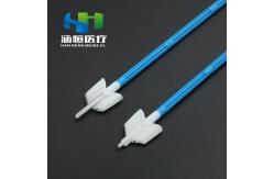 China PP LDPE Cleaning Head Plastic Handle 20cm Pap Smear Broom supplier