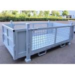 Heavy Duty Collapsible Cage Pallet Q235 Metal Stillage Grey for sale