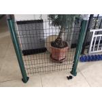 Pvc Coated Panel Curved Steel Fence Peach Post For Garden for sale