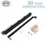 Black Cat5e UTP Patch Panel , 110 IDC Type Rj45 Jack Panel Rack Mountable for sale