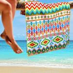 Personalized Microfiber Sand Free Custom RPET Beach Towel With Zipper Pocket