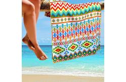 China Personalized Microfiber Sand Free Custom RPET Beach Towel With Zipper Pocket supplier