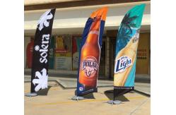 China Flying Custom Feather Promotional Flag Pipe For Advertising Teardrop Banner Swooper Flag supplier