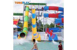 China Double Curve Water Slide Plastic Fiberglass Action Park Water Slide supplier